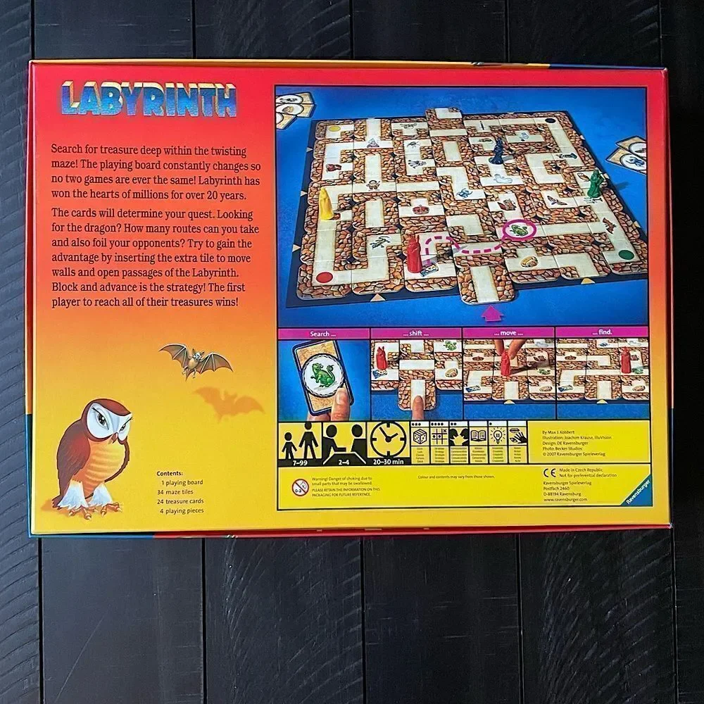 Ravensburger “Labyrinth” 2-4 Player, Family Board Game (Ages 7+).